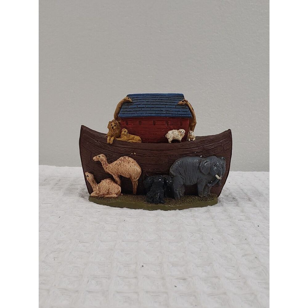 (J5) Vintage 1991 TNT Noah’s Ark Animals Figurine Statue Resin Hand Painted